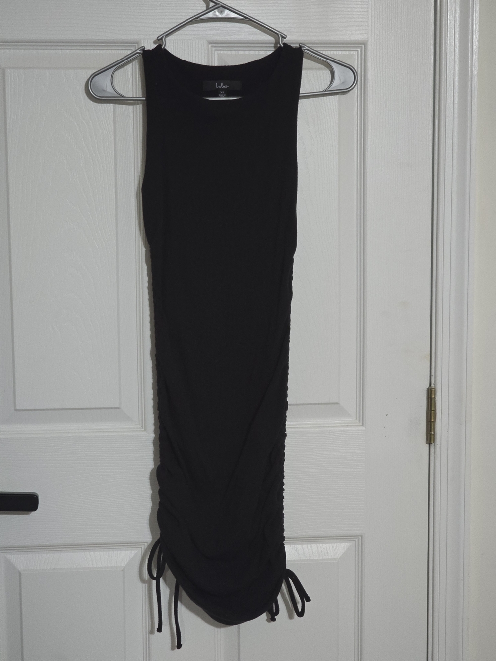 Lulu's Black Sleeveless Midi Dress with Side Ties